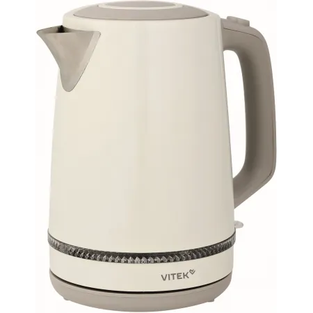 Чайник электрический Vitek VT-WK1066 1.7л. 2200Вт бежевый/коричневый корпус: металл/пластик