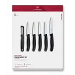 Набор ножей кухон. Victorinox Swiss Classic Paring 6.7113.61G компл.:6предм. черный подар.коробка Набор ножей кухон. Victorinox Swiss Classic Paring 6.7113.61G компл.:6предм. черный подар.коробка