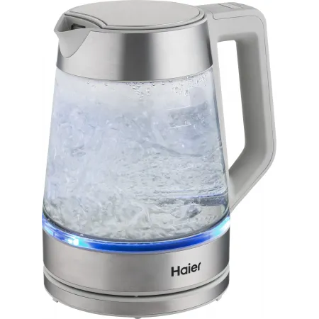 Чайник электрический Haier HK-501 1.7л. 2400Вт серый корпус: стекло/пластик (TD0036930RU)