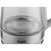 Чайник электрический Haier HK-501 1.7л. 2400Вт серый корпус: стекло/пластик (TD0036930RU)