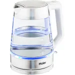 Чайник электрический Haier HK-500 1.7л. 2200Вт серый/белый корпус: стекло/пластик (TD0029955RU)