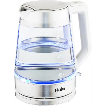 Чайник электрический Haier HK-500 1.7л. 2200Вт серый/белый корпус: стекло/пластик (TD0029955RU)
