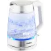 Чайник электрический Haier HK-500 1.7л. 2200Вт серый/белый корпус: стекло/пластик (TD0029955RU)