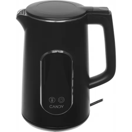 Чайник электрический Candy CK-400 1.7л. 2200Вт черный корпус: нерж.сталь/пластик (FM04WKM00RU)
