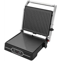 Электрогриль Supra GS-7410 2000Вт черный/серебристый