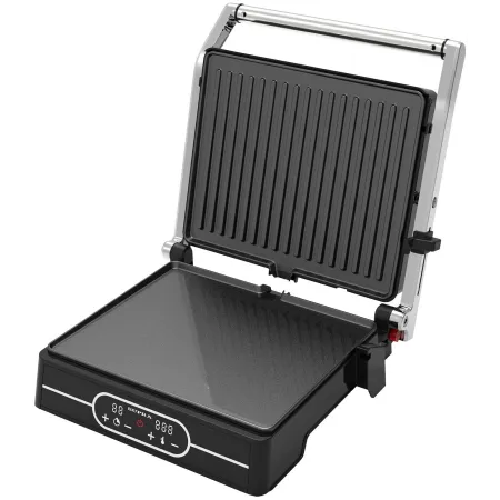 Электрогриль Supra GS-7410 2000Вт черный/серебристый