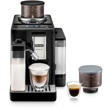 Кофемашина Delonghi Rivelia EXAM440.55.B 1450Вт серебристый/черный Кофемашина Delonghi Rivelia EXAM440.55.B 1450Вт серебристый/черный