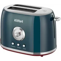 Тостер Kitfort КТ-9801 800Вт синий/стальной