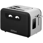 Тостер Kitfort КТ-6497 850Вт черный/стальной
