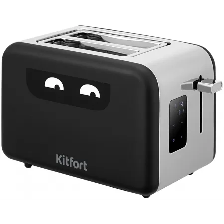 Тостер Kitfort КТ-6497 850Вт черный/стальной