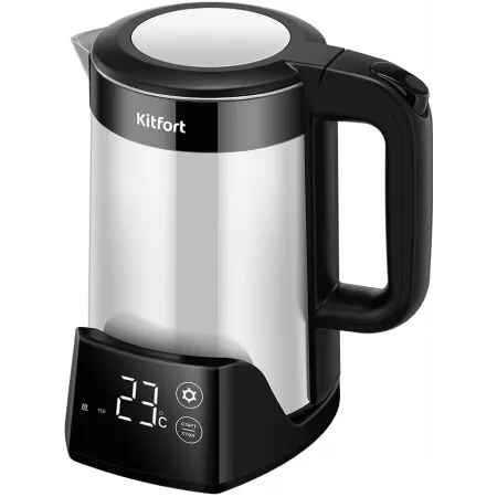 Чайник электрический Kitfort КТ-6691 1.5л. 1500Вт черный/нержавеющая сталь корпус: нерж.сталь/пластик Чайник электрический Kitfort КТ-6691 1.5л. 1500Вт черный/нержавеющая сталь корпус: нерж.сталь/пластик
