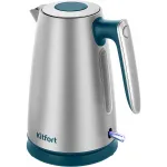 Чайник электрический Kitfort КТ-8725 1.7л. 2200Вт нержавеющая сталь/бирюзовый корпус: нерж.сталь/пластик