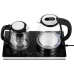 Чайный набор Kitfort КТ-6737 2л. 1530Вт черный/нержавеющая сталь корпус: Металл/стекло/пластик