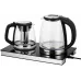 Чайный набор Kitfort КТ-6737 2л. 1530Вт черный/нержавеющая сталь корпус: Металл/стекло/пластик