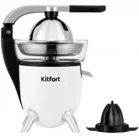 Соковыжималка цитрусовая Kitfort КТ-1168 100Вт рез.сок.:250мл. белый/черный
