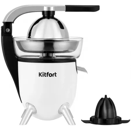 Соковыжималка цитрусовая Kitfort КТ-1168 100Вт рез.сок.:250мл. белый/черный