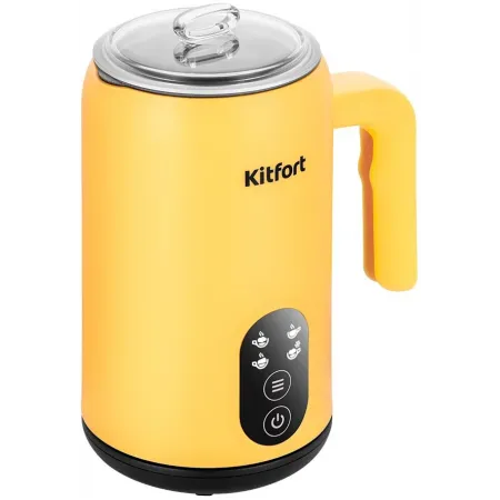 Капучинатор Kitfort КТ-7504 стационар. 620мл желтый/черный