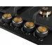 Газовая варочная поверхность Weissgauff HGG 641 BV Volcano Burner Nano Matt Glass черный