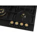 Газовая варочная поверхность Weissgauff HGG 641 BV Volcano Burner Nano Matt Glass черный