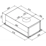 Вытяжка встраиваемая Weissgauff Box 850 PB Black Edition черный управление: кнопочное (1 мотор)