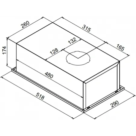 Вытяжка встраиваемая Weissgauff Box 850 PB Black Edition черный управление: кнопочное (1 мотор)
