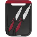 Набор ножей кухон. Rondell Arsenale RD-1975 компл.:3предм. разд.дос. черный/красный блистер Набор ножей кухон. Rondell Arsenale RD-1975 компл.:3предм. разд.дос. черный/красный блистер