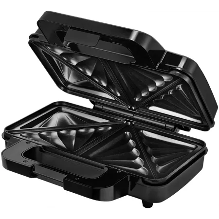 Сэндвичница Kitfort КТ-4623 1000Вт черный/серебристый