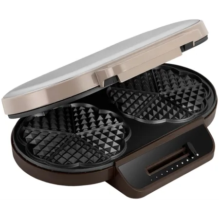 Вафельница Kitfort КТ-3637 1200Вт бежевый/серебристый