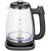 Чайник электрический Kitfort КТ-6728 1.8л. 1650Вт черный/нержавеющая сталь корпус: пластик/стекло