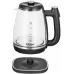 Чайник электрический Kitfort КТ-6728 1.8л. 1650Вт черный/нержавеющая сталь корпус: пластик/стекло