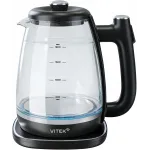 Чайник электрический Vitek VT-WK1074 1.7л. 1800Вт черный корпус: стекло Чайник электрический Vitek VT-WK1074 1.7л. 1800Вт черный корпус: стекло