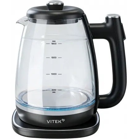Чайник электрический Vitek VT-WK1074 1.7л. 1800Вт черный корпус: стекло Чайник электрический Vitek VT-WK1074 1.7л. 1800Вт черный корпус: стекло