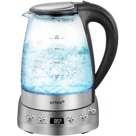Чайник электрический Vitek VT-WK1075 1.7л. 1800Вт серебристый/черный корпус: металл/пластик Чайник электрический Vitek VT-WK1075 1.7л. 1800Вт серебристый/черный корпус: металл/пластик