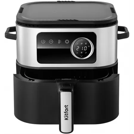 Аэрогриль Kitfort КТ-8127 1930Вт черный/серебристый