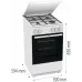 Плита Газовая Gorenje GG5A14WJ белый (металлическая крышка) реш.сталь