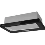 Вытяжка встраиваемая Weissgauff TEL 600 Glass черный управление: кулисные переключатели (1 мотор)