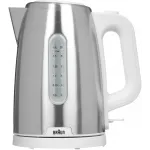 Чайник электрический Braun WK1500WH 1.7л. 2200Вт сталь/белый корпус: металл/пластик Чайник электрический Braun WK1500WH 1.7л. 2200Вт сталь/белый корпус: металл/пластик
