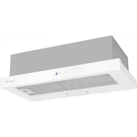 Вытяжка встраиваемая Weissgauff TEL 600 2M Touch белый/стекло управление: сенсорное (1 мотор)