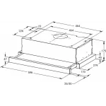 Вытяжка встраиваемая Weissgauff TEL 600 TC черный управление: сенсорное (1 мотор)
