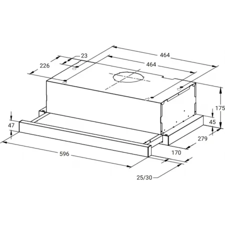 Вытяжка встраиваемая Weissgauff TEL 600 TC черный управление: сенсорное (1 мотор)