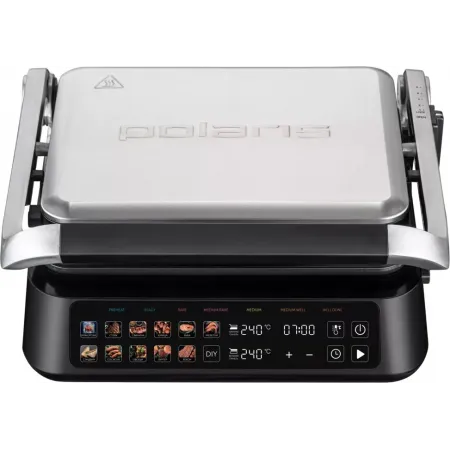 Электрогриль Polaris PGP 3018 2000Вт серебристый/черный