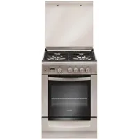 Плита Газовая Gefest 6100-03 0004 нержавеющая сталь (стеклянная крышка) реш.чугун