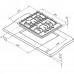 Газовая варочная поверхность Darina T1 BGM 341 12 X нержавеющая сталь