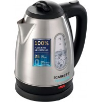 Чайник электрический Scarlett SC-EK21S20 1.8л. 1600Вт черный/серебристый корпус: металл/пластик (EK21S20)