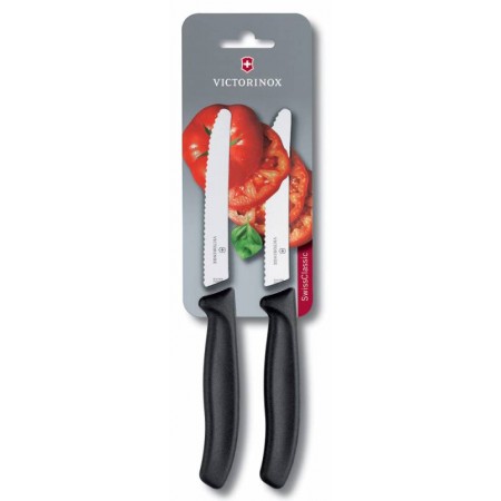 Набор ножей кухон. Victorinox Tomato and Table Knife Set (6.7833.B) компл.:2предм. черный блистер