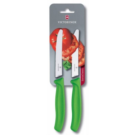 Набор ножей кухон. Victorinox Tomato and Table Knife Set (6.7836.L114B) компл.:2предм. салатовый блистер