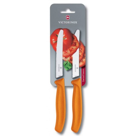 Набор ножей кухон. Victorinox Tomato and Table Knife Set (6.7836.L119B) компл.:2предм. оранжевый блистер