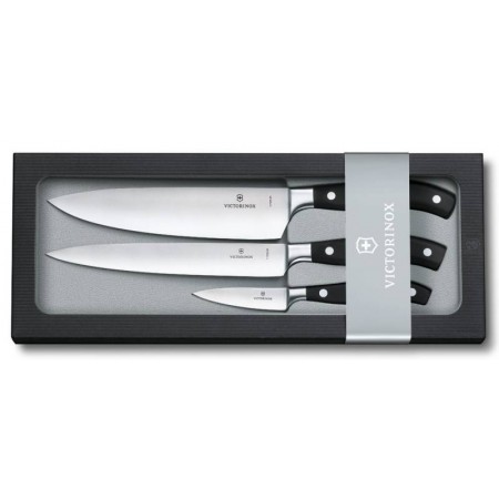 Набор ножей кухон. Victorinox Grand Maitre Chefs (7.7243.3) компл.:3предм. черный подар.коробка