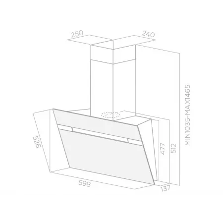 Вытяжка каминная Jet Air Viki BL/A/60 черный управление: сенсорное (1 мотор)