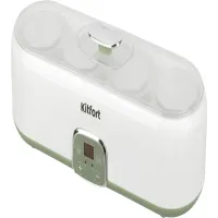 Йогуртница Kitfort KT-2007 20Вт 4б. 200мл упр.:электрон. белый/зеленый